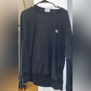 black champion crew neck sweatshirt